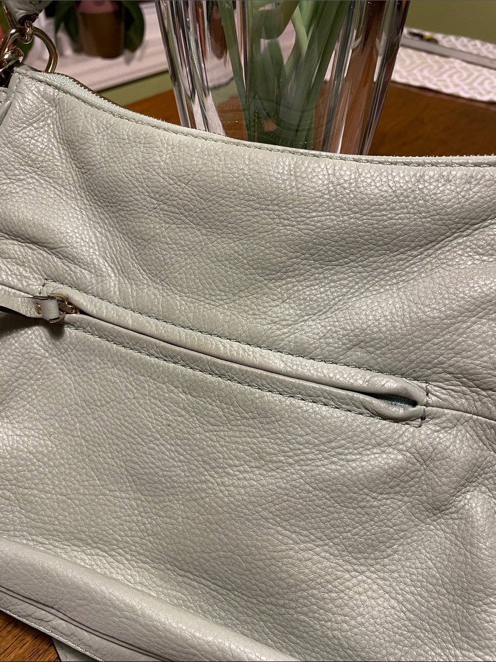 kate spade Pebbled Leather Shoulder Bag in pale blue - Picture 3 of 4